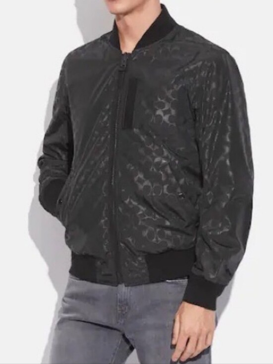 Coach Other - Coach Reversible Signature MA-1 Logo Bomber Black Jacket SzS
